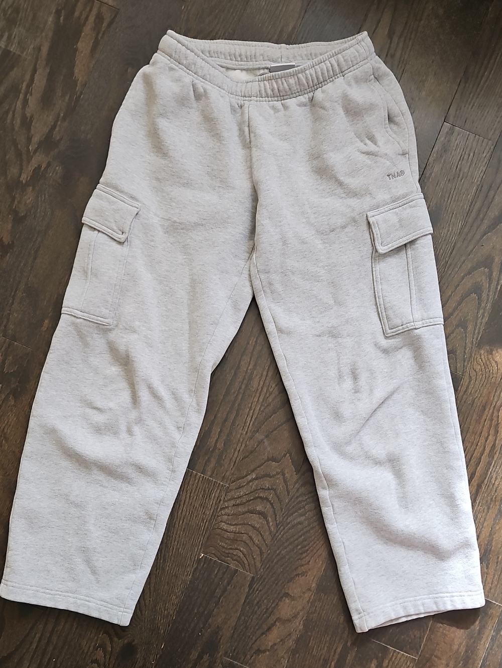TNA Women Heather Gray Mega Fleece Cargo Sweatpants-XS